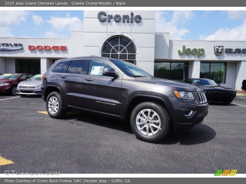 Granite Crystal Metallic / Black 2015 Jeep Grand Cherokee Laredo
