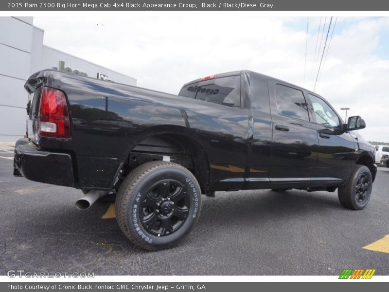 Black / Black/Diesel Gray 2015 Ram 2500 Big Horn Mega Cab 4x4 Black Appearance Group