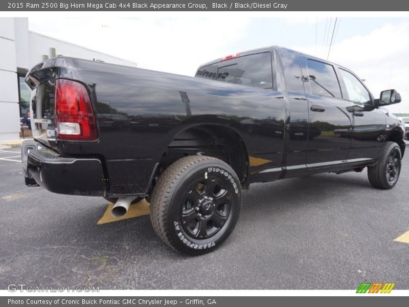 Black / Black/Diesel Gray 2015 Ram 2500 Big Horn Mega Cab 4x4 Black Appearance Group