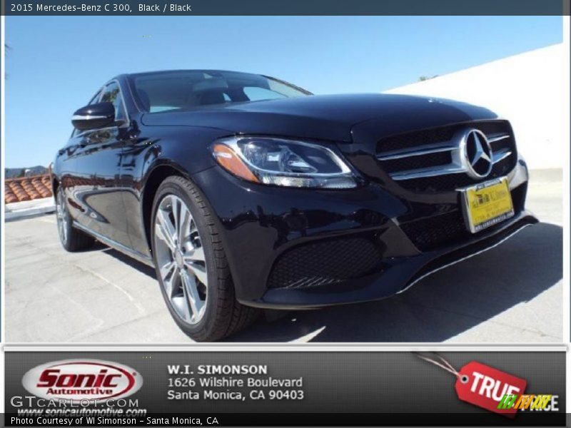 Black / Black 2015 Mercedes-Benz C 300