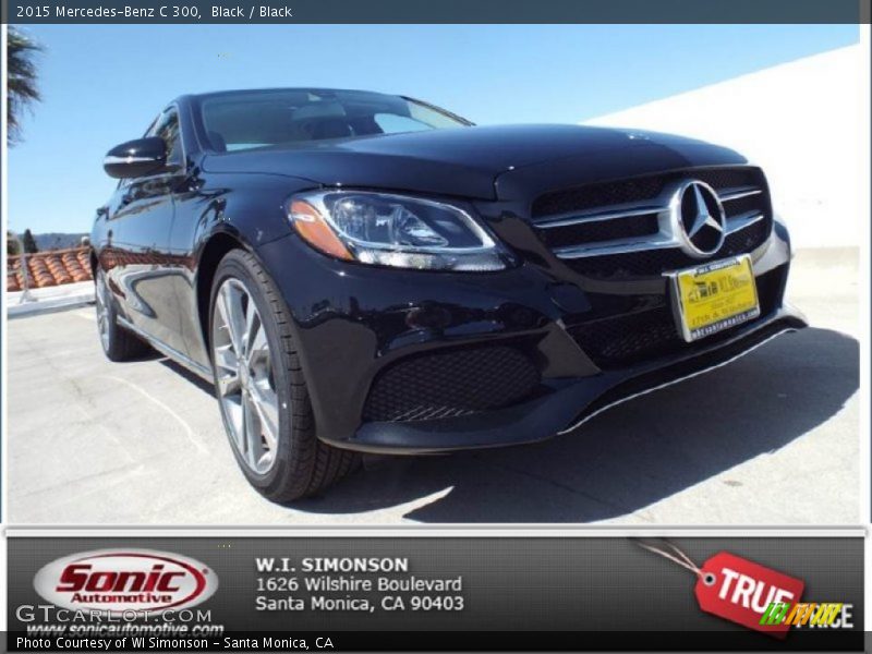 Black / Black 2015 Mercedes-Benz C 300