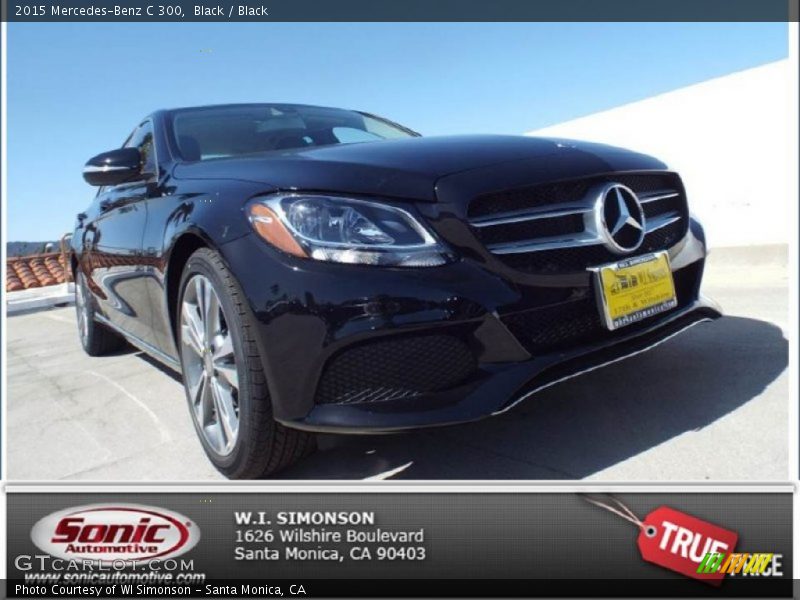 Black / Black 2015 Mercedes-Benz C 300