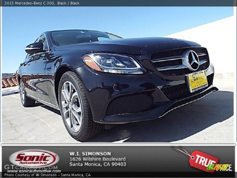 Black / Black 2015 Mercedes-Benz C 300