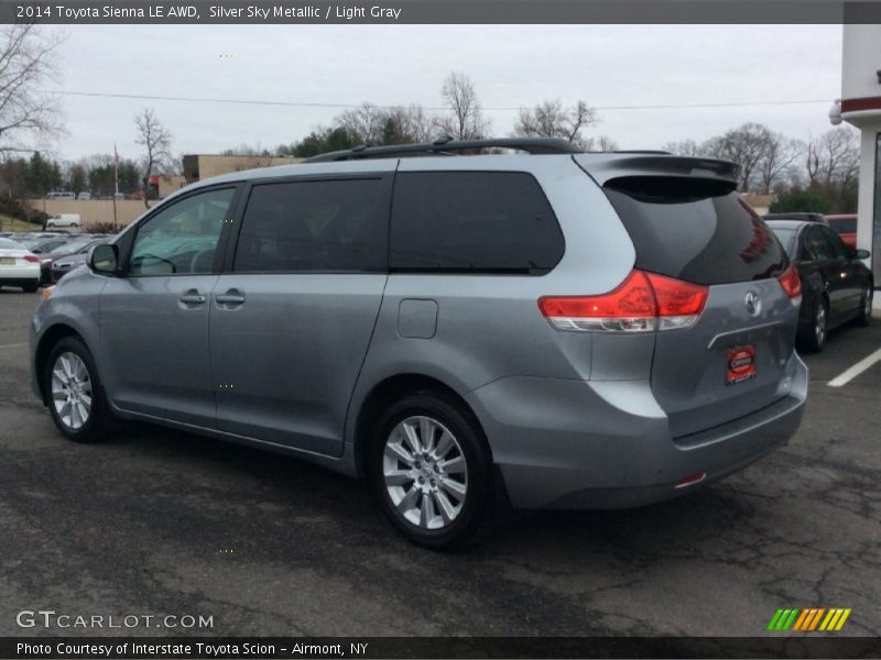 Silver Sky Metallic / Light Gray 2014 Toyota Sienna LE AWD