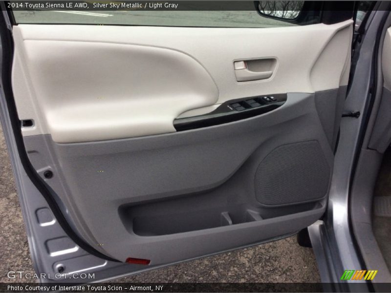 Silver Sky Metallic / Light Gray 2014 Toyota Sienna LE AWD