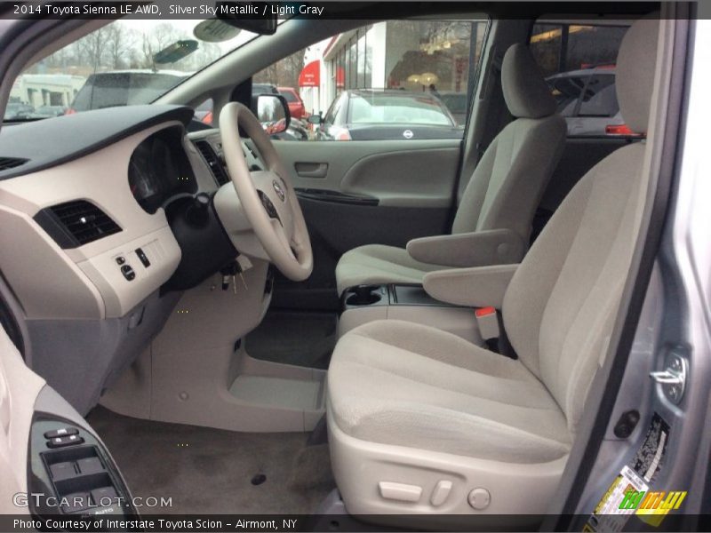 Silver Sky Metallic / Light Gray 2014 Toyota Sienna LE AWD