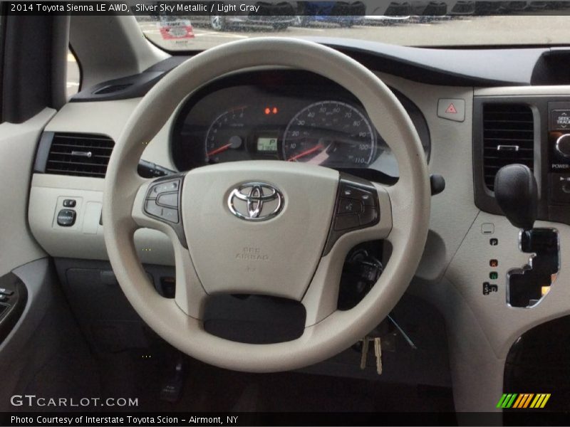 Silver Sky Metallic / Light Gray 2014 Toyota Sienna LE AWD