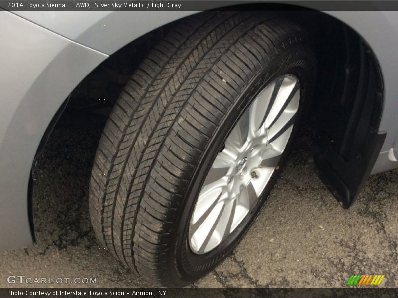 Silver Sky Metallic / Light Gray 2014 Toyota Sienna LE AWD