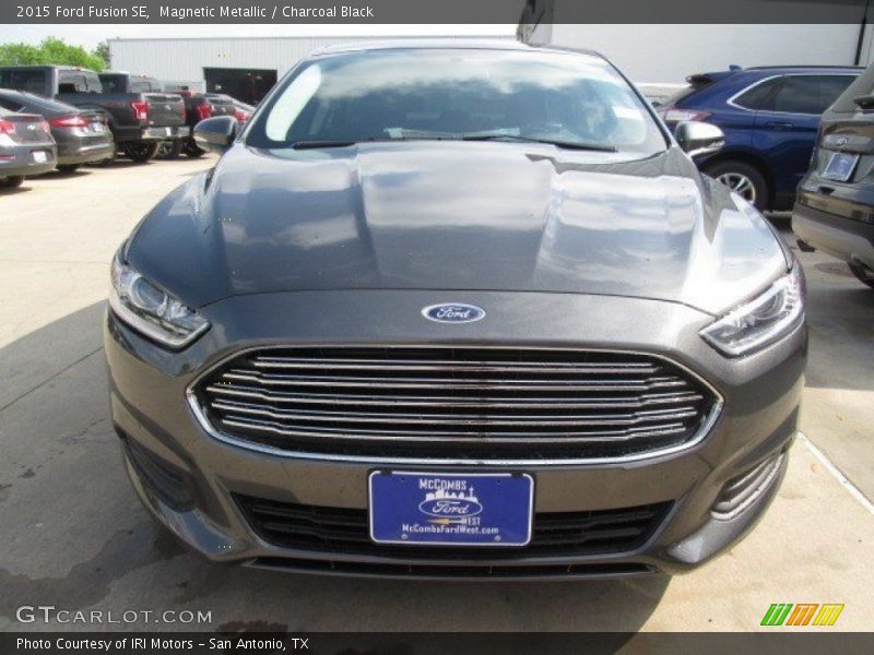Magnetic Metallic / Charcoal Black 2015 Ford Fusion SE