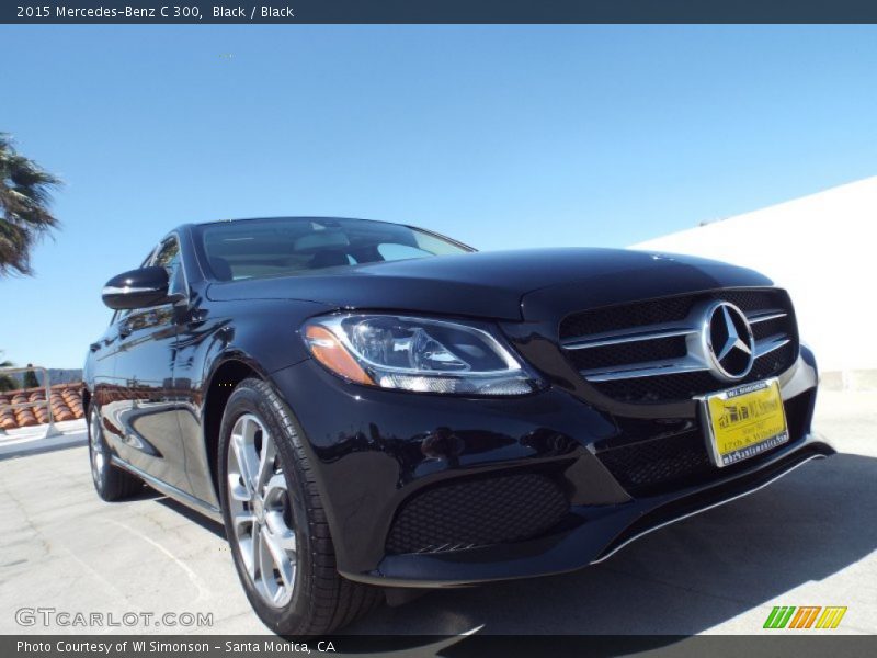Black / Black 2015 Mercedes-Benz C 300