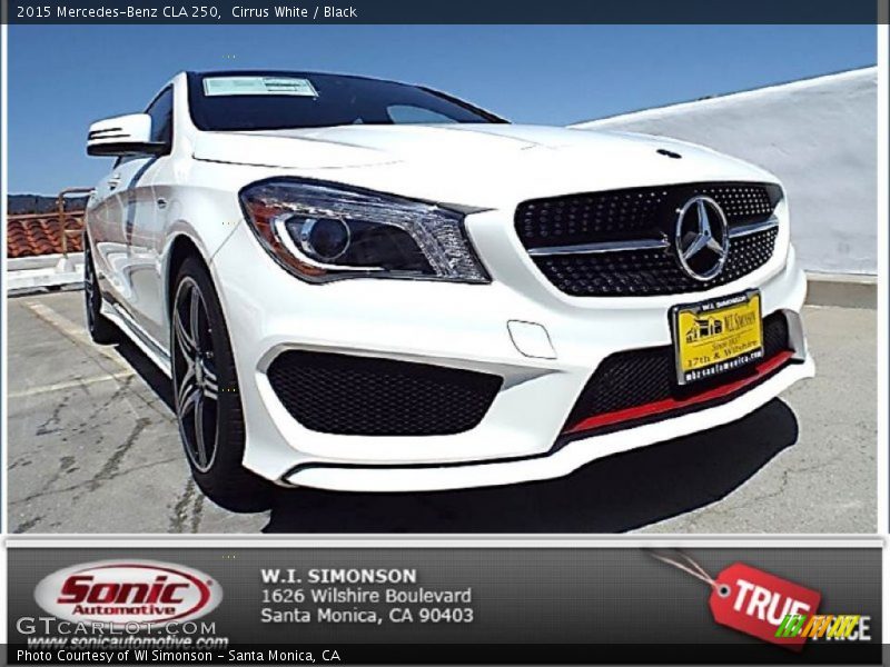 Cirrus White / Black 2015 Mercedes-Benz CLA 250
