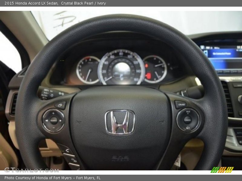 Crystal Black Pearl / Ivory 2015 Honda Accord LX Sedan