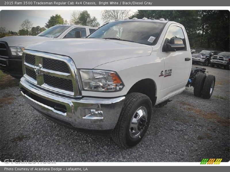 Bright White / Black/Diesel Gray 2015 Ram 3500 Tradesman Regular Cab 4x4 Chassis