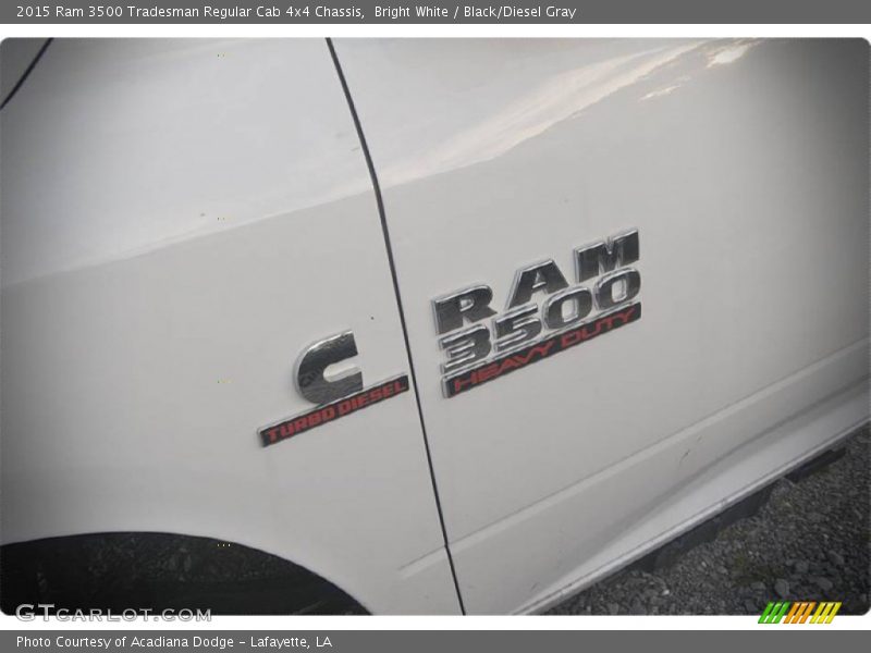 Bright White / Black/Diesel Gray 2015 Ram 3500 Tradesman Regular Cab 4x4 Chassis