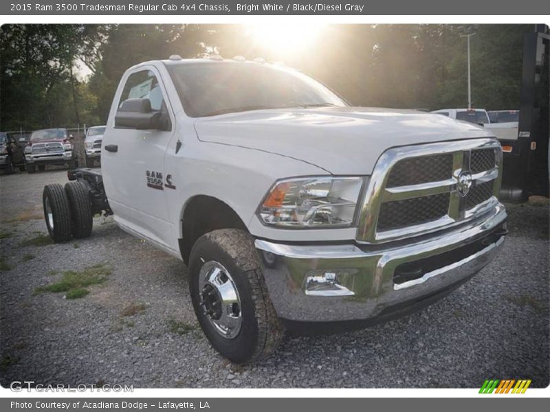 Bright White / Black/Diesel Gray 2015 Ram 3500 Tradesman Regular Cab 4x4 Chassis