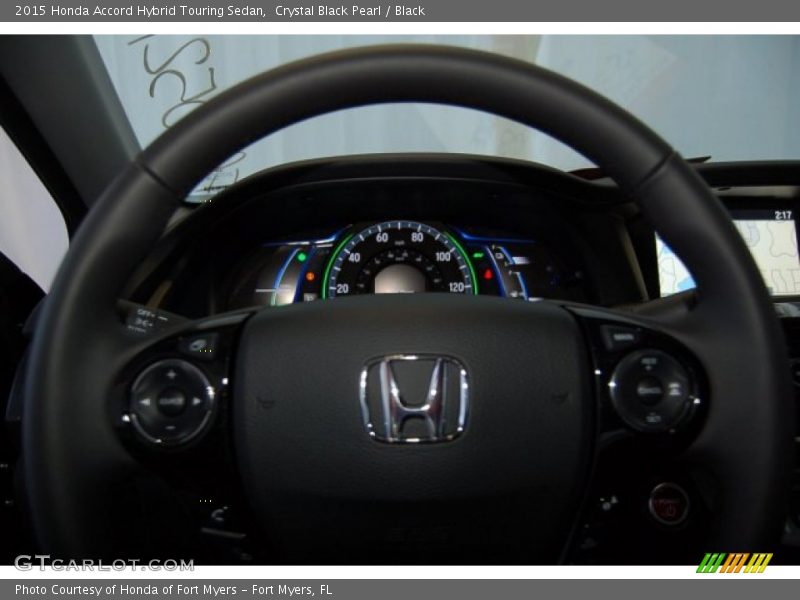 Crystal Black Pearl / Black 2015 Honda Accord Hybrid Touring Sedan