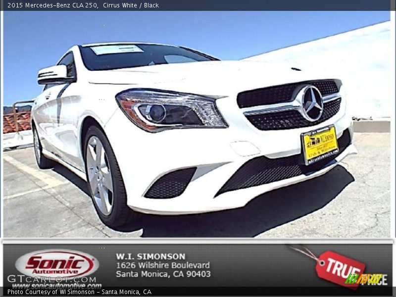 Cirrus White / Black 2015 Mercedes-Benz CLA 250