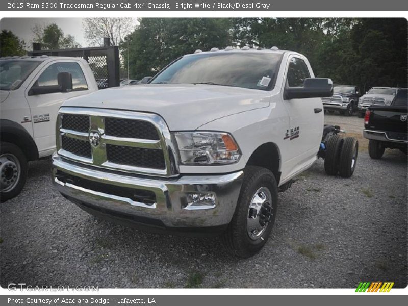 Bright White / Black/Diesel Gray 2015 Ram 3500 Tradesman Regular Cab 4x4 Chassis