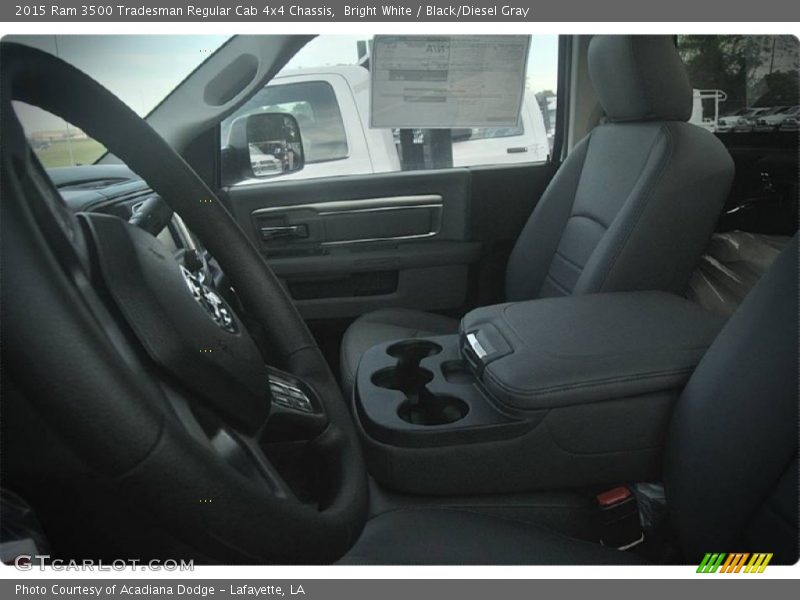 Bright White / Black/Diesel Gray 2015 Ram 3500 Tradesman Regular Cab 4x4 Chassis