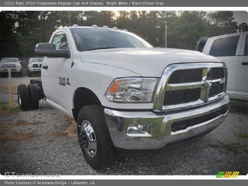 Bright White / Black/Diesel Gray 2015 Ram 3500 Tradesman Regular Cab 4x4 Chassis