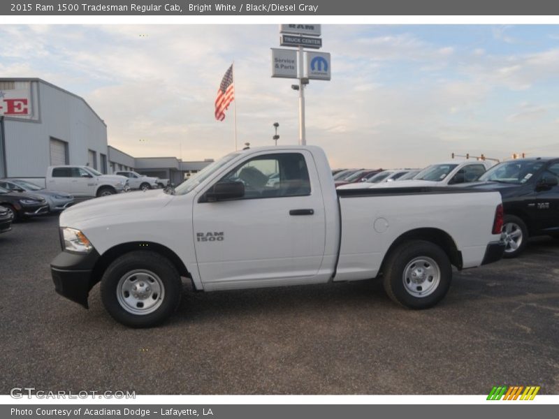 Bright White / Black/Diesel Gray 2015 Ram 1500 Tradesman Regular Cab