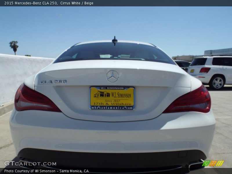 Cirrus White / Beige 2015 Mercedes-Benz CLA 250