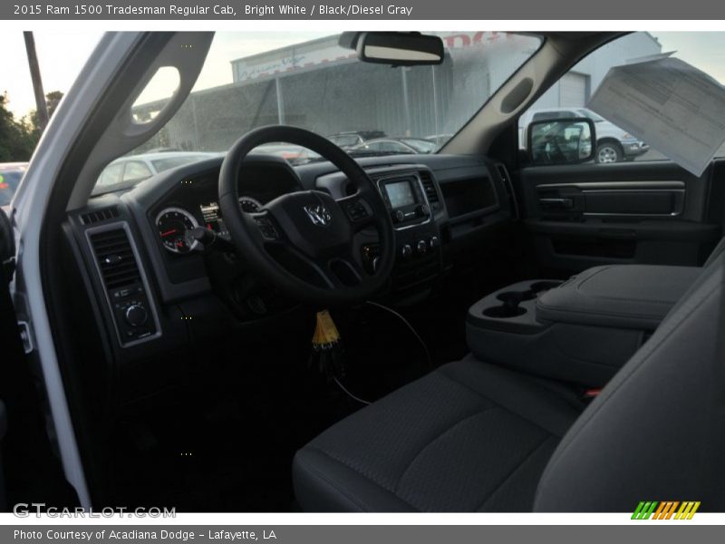 Bright White / Black/Diesel Gray 2015 Ram 1500 Tradesman Regular Cab