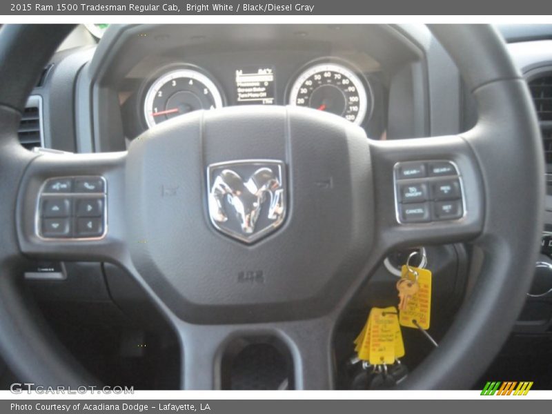 Bright White / Black/Diesel Gray 2015 Ram 1500 Tradesman Regular Cab