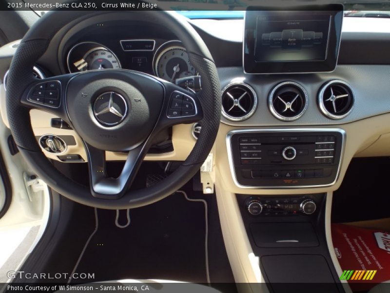 Cirrus White / Beige 2015 Mercedes-Benz CLA 250