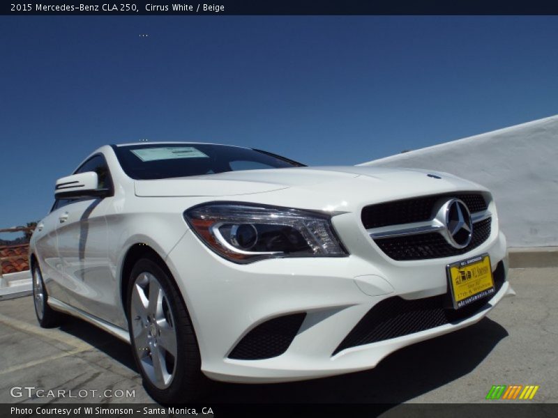 Cirrus White / Beige 2015 Mercedes-Benz CLA 250