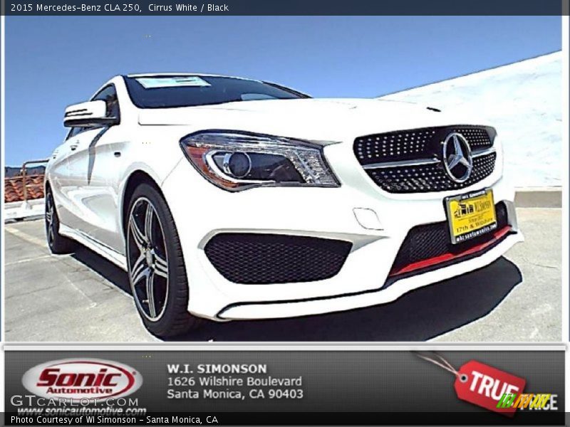 Cirrus White / Black 2015 Mercedes-Benz CLA 250