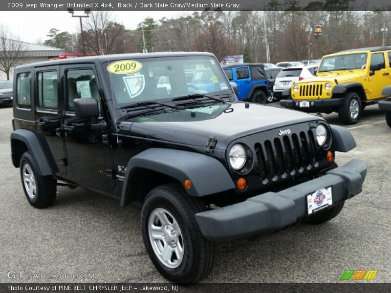 Black / Dark Slate Gray/Medium Slate Gray 2009 Jeep Wrangler Unlimited X 4x4