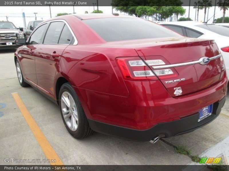 Ruby Red Metallic / Dune 2015 Ford Taurus SEL