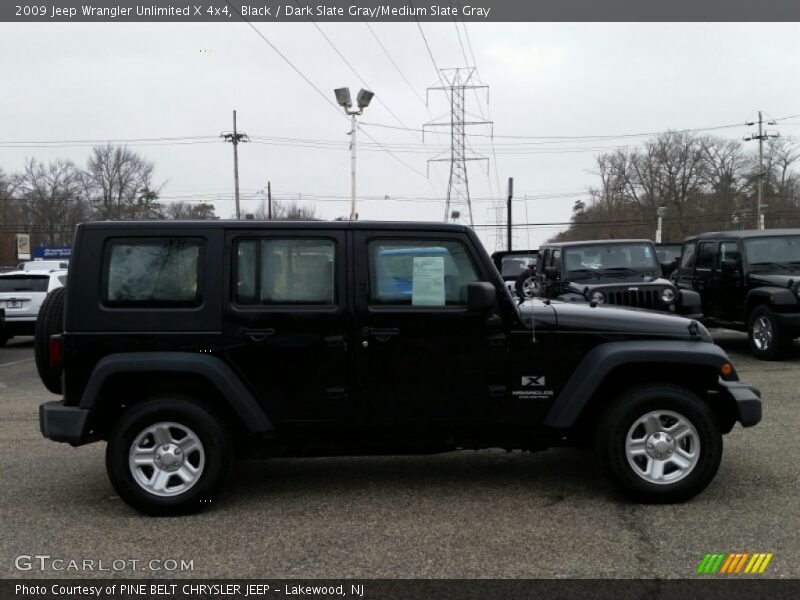 Black / Dark Slate Gray/Medium Slate Gray 2009 Jeep Wrangler Unlimited X 4x4