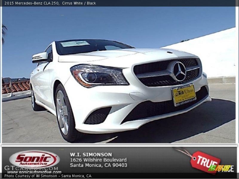 Cirrus White / Black 2015 Mercedes-Benz CLA 250