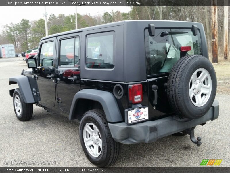Black / Dark Slate Gray/Medium Slate Gray 2009 Jeep Wrangler Unlimited X 4x4