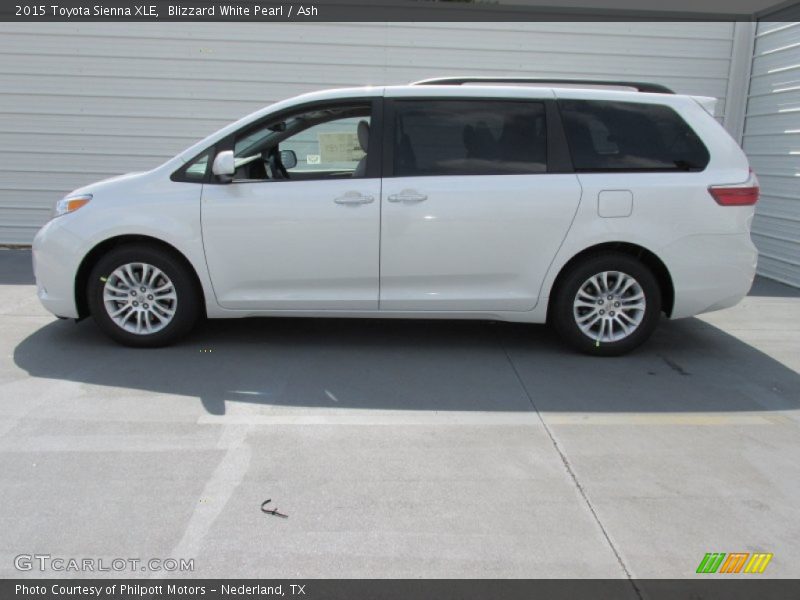 Blizzard White Pearl / Ash 2015 Toyota Sienna XLE