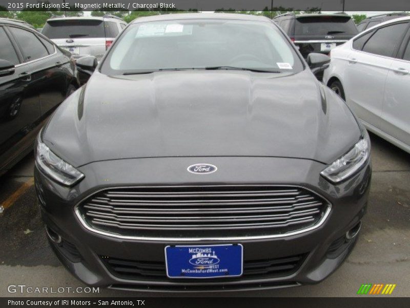 Magnetic Metallic / Charcoal Black 2015 Ford Fusion SE