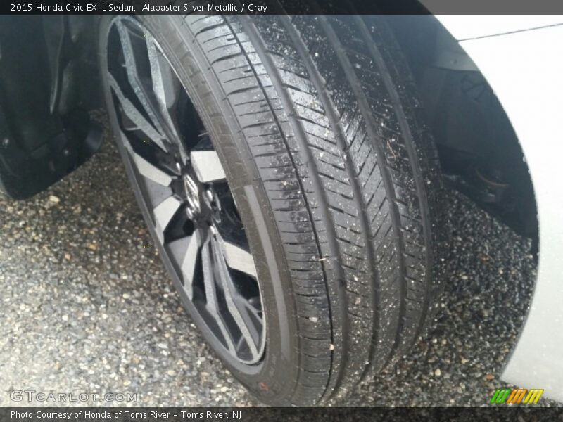 Alabaster Silver Metallic / Gray 2015 Honda Civic EX-L Sedan
