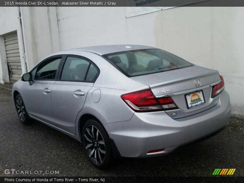 Alabaster Silver Metallic / Gray 2015 Honda Civic EX-L Sedan