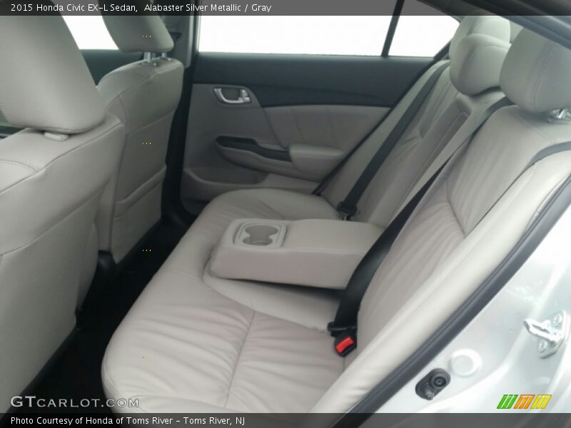 Alabaster Silver Metallic / Gray 2015 Honda Civic EX-L Sedan