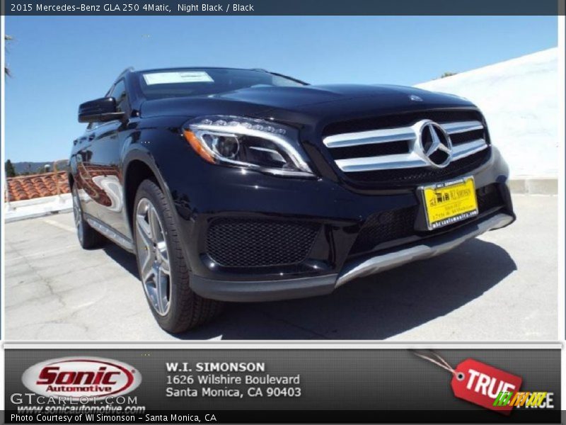 Night Black / Black 2015 Mercedes-Benz GLA 250 4Matic