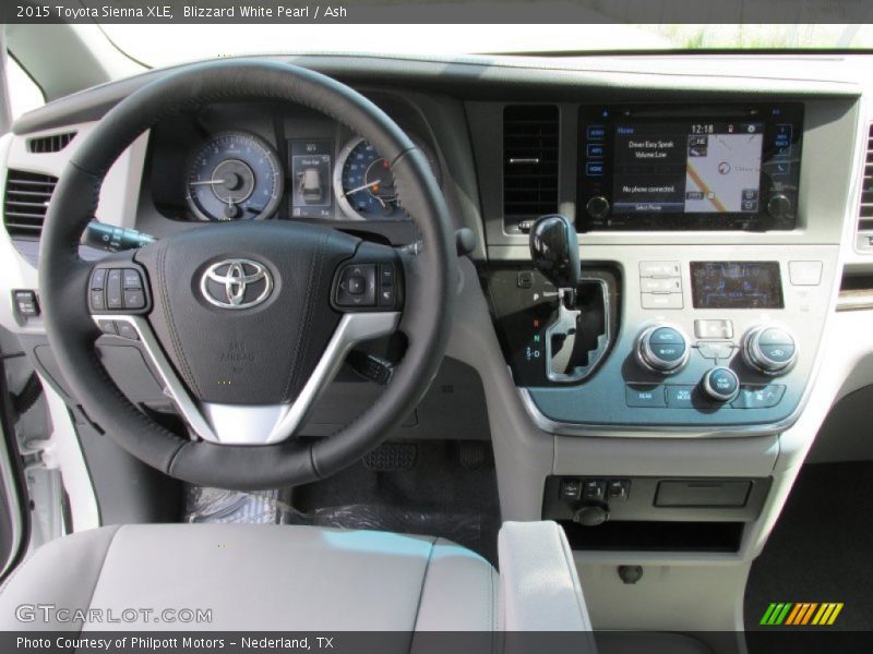 Blizzard White Pearl / Ash 2015 Toyota Sienna XLE