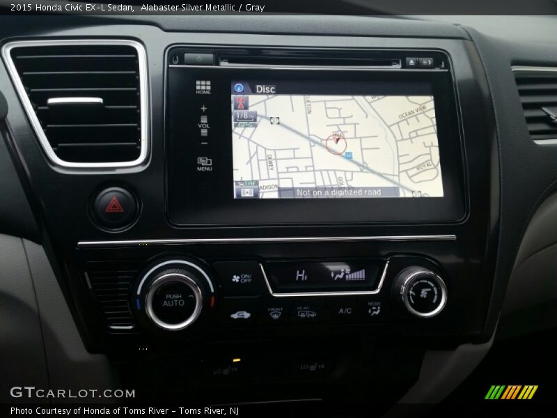 Alabaster Silver Metallic / Gray 2015 Honda Civic EX-L Sedan