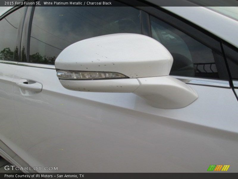 White Platinum Metallic / Charcoal Black 2015 Ford Fusion SE