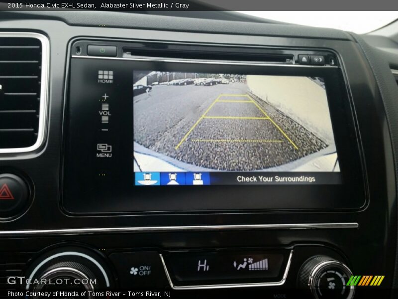 Alabaster Silver Metallic / Gray 2015 Honda Civic EX-L Sedan