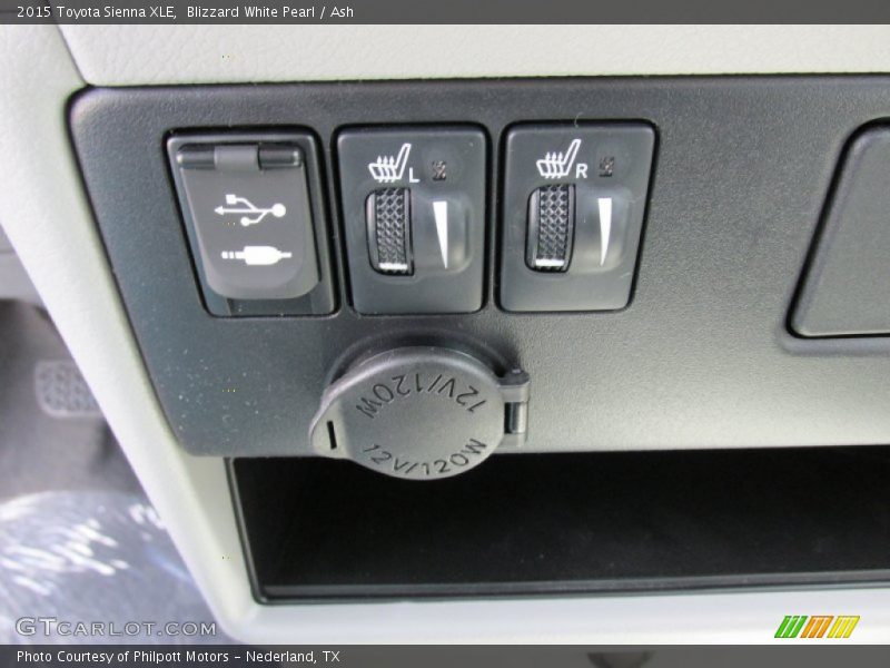Blizzard White Pearl / Ash 2015 Toyota Sienna XLE