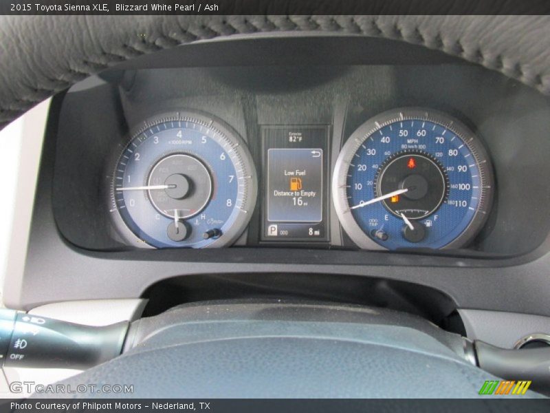 Blizzard White Pearl / Ash 2015 Toyota Sienna XLE