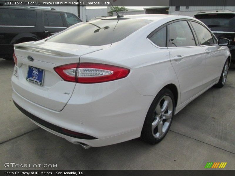 White Platinum Metallic / Charcoal Black 2015 Ford Fusion SE