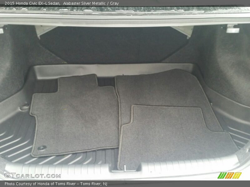 Alabaster Silver Metallic / Gray 2015 Honda Civic EX-L Sedan